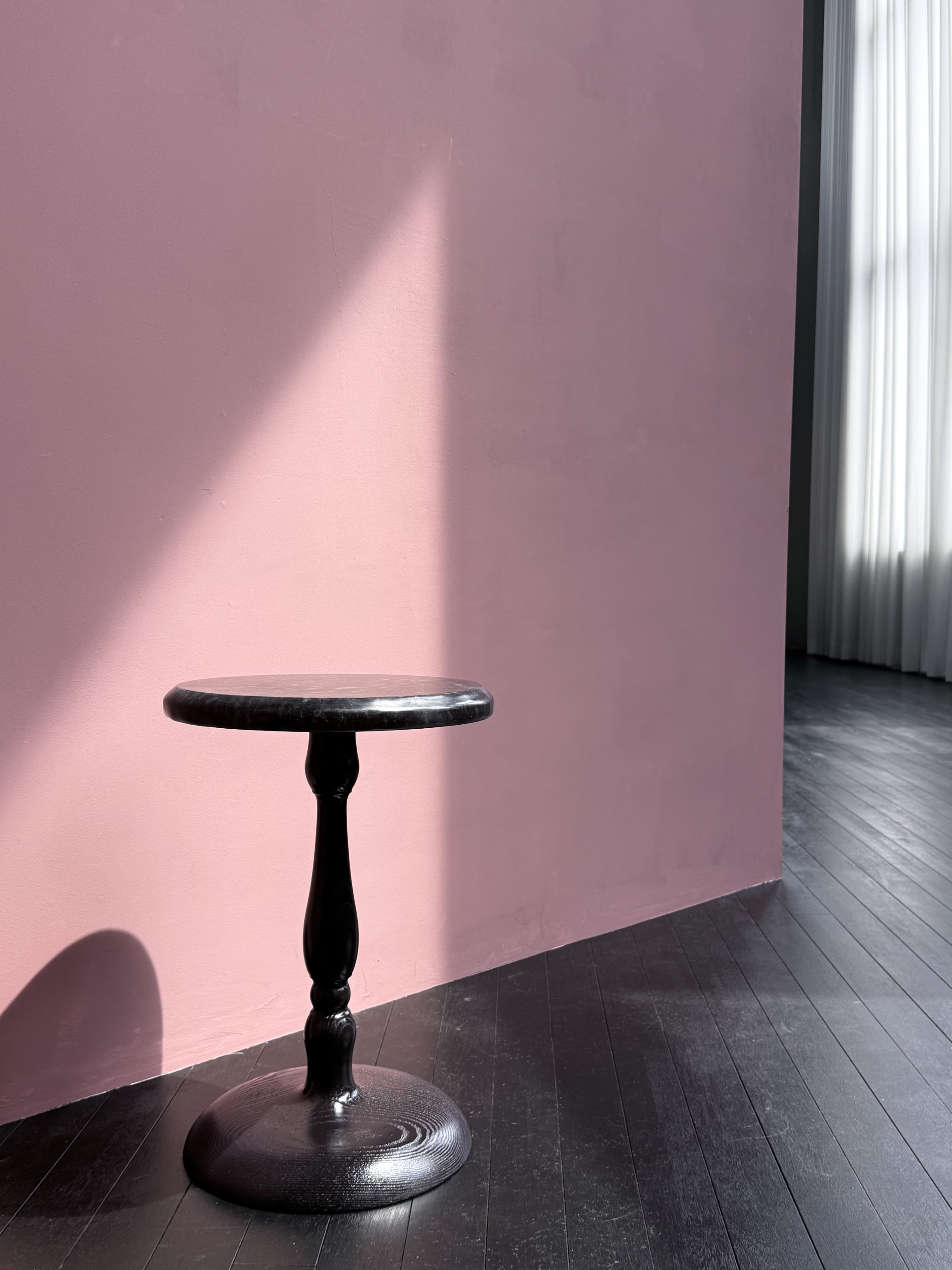 Black & Deep Purple Resin Side Table — 10