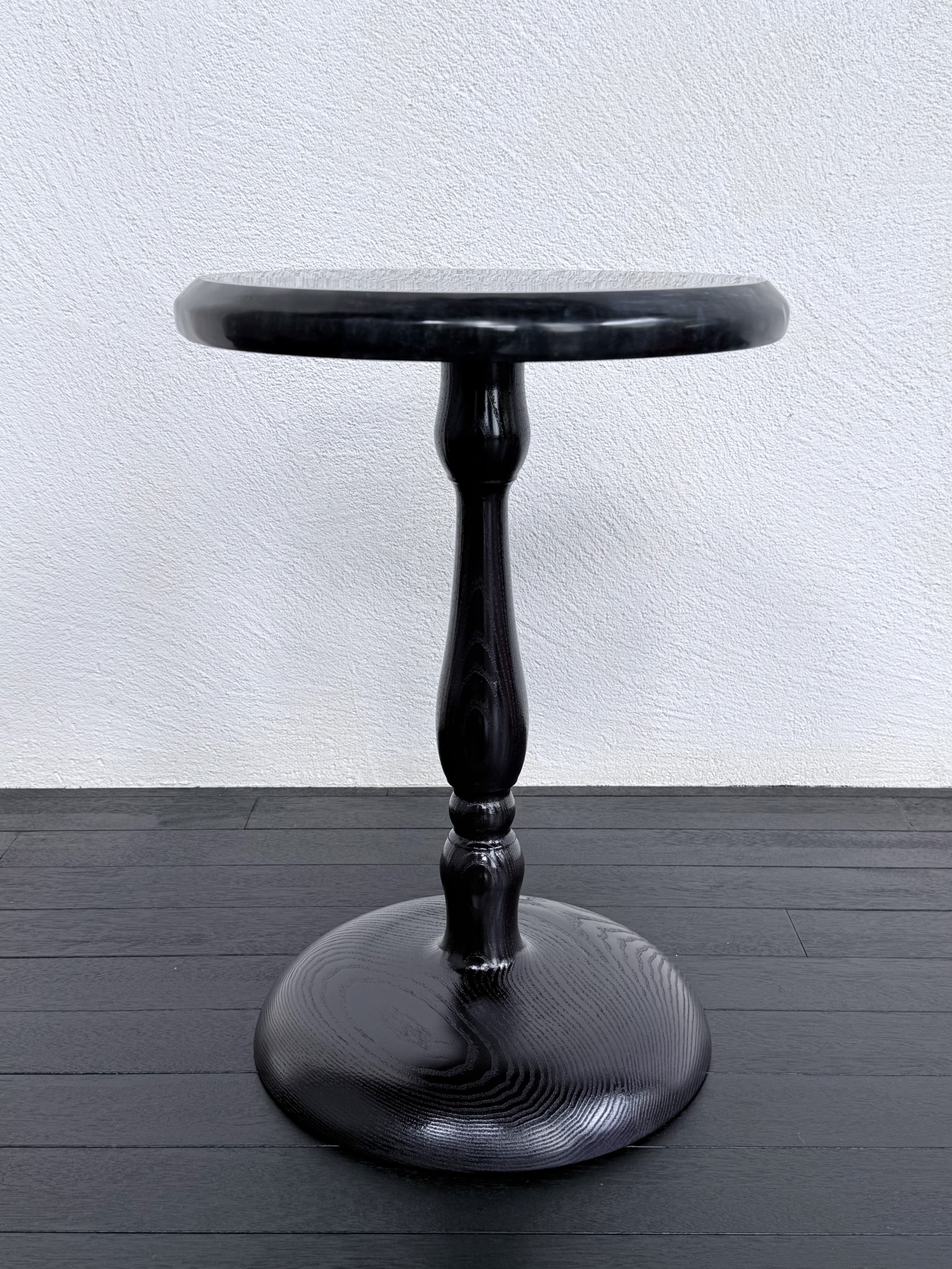 Black & Deep Purple Resin Side Table — 4