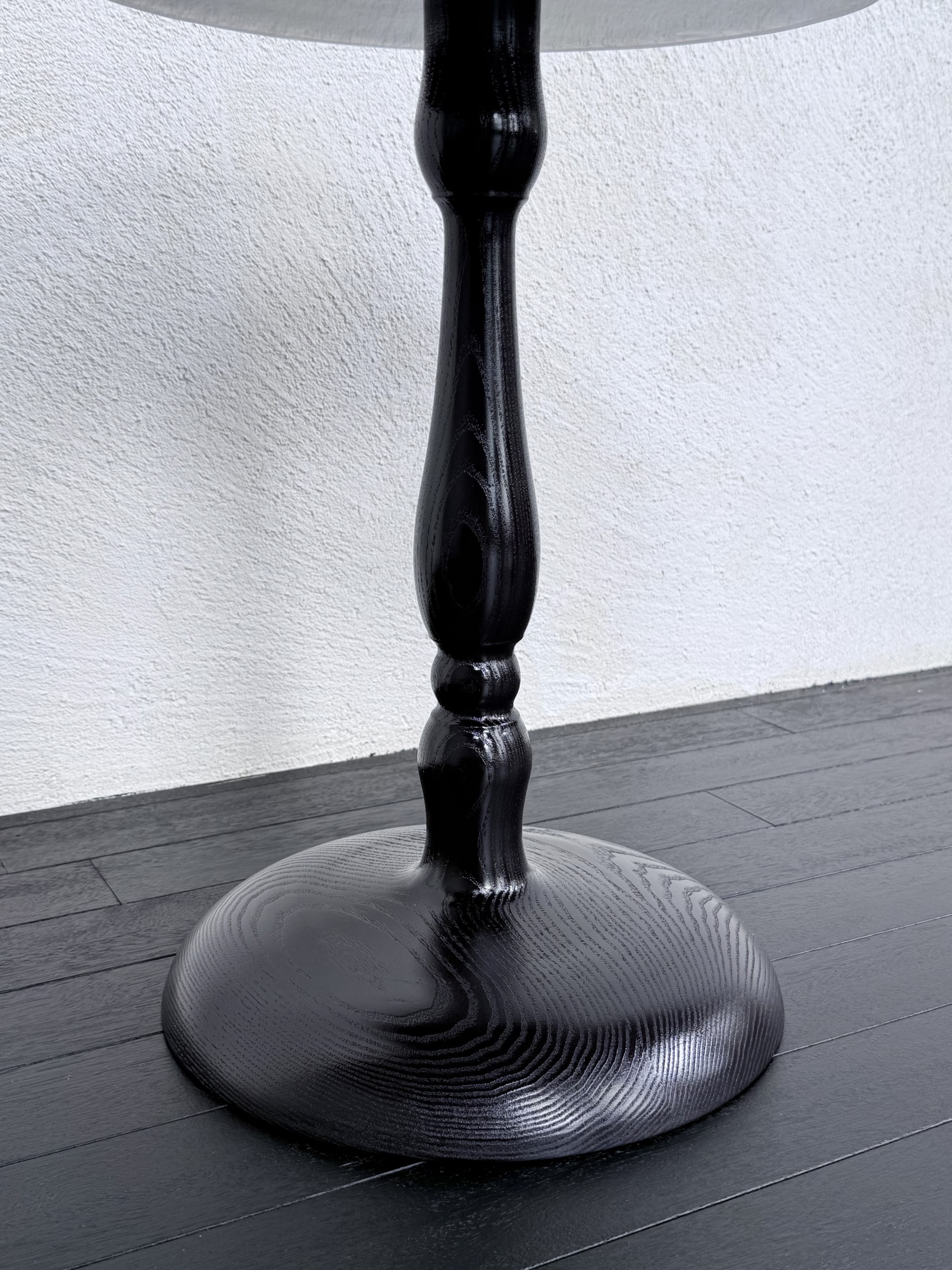 Black & Deep Purple Resin Side Table — 5