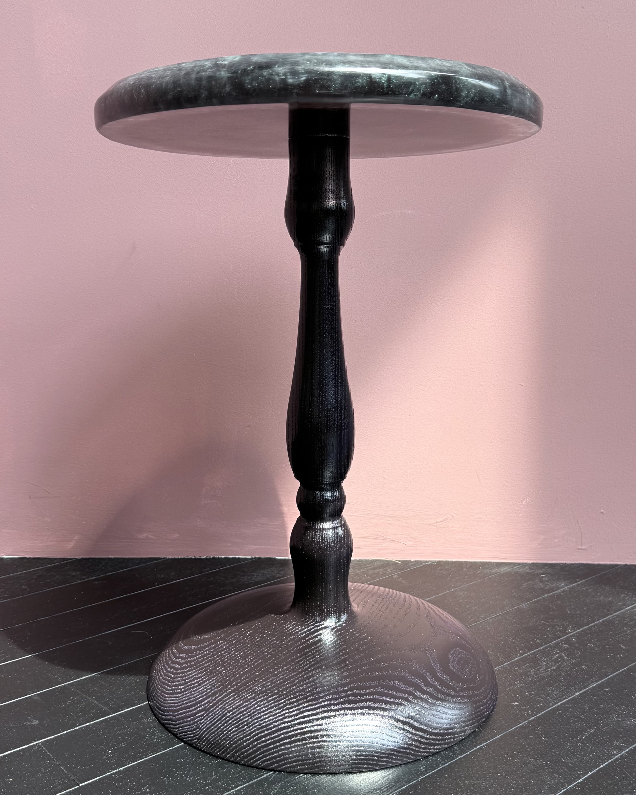 Black & Deep Purple Resin Side Table — 9