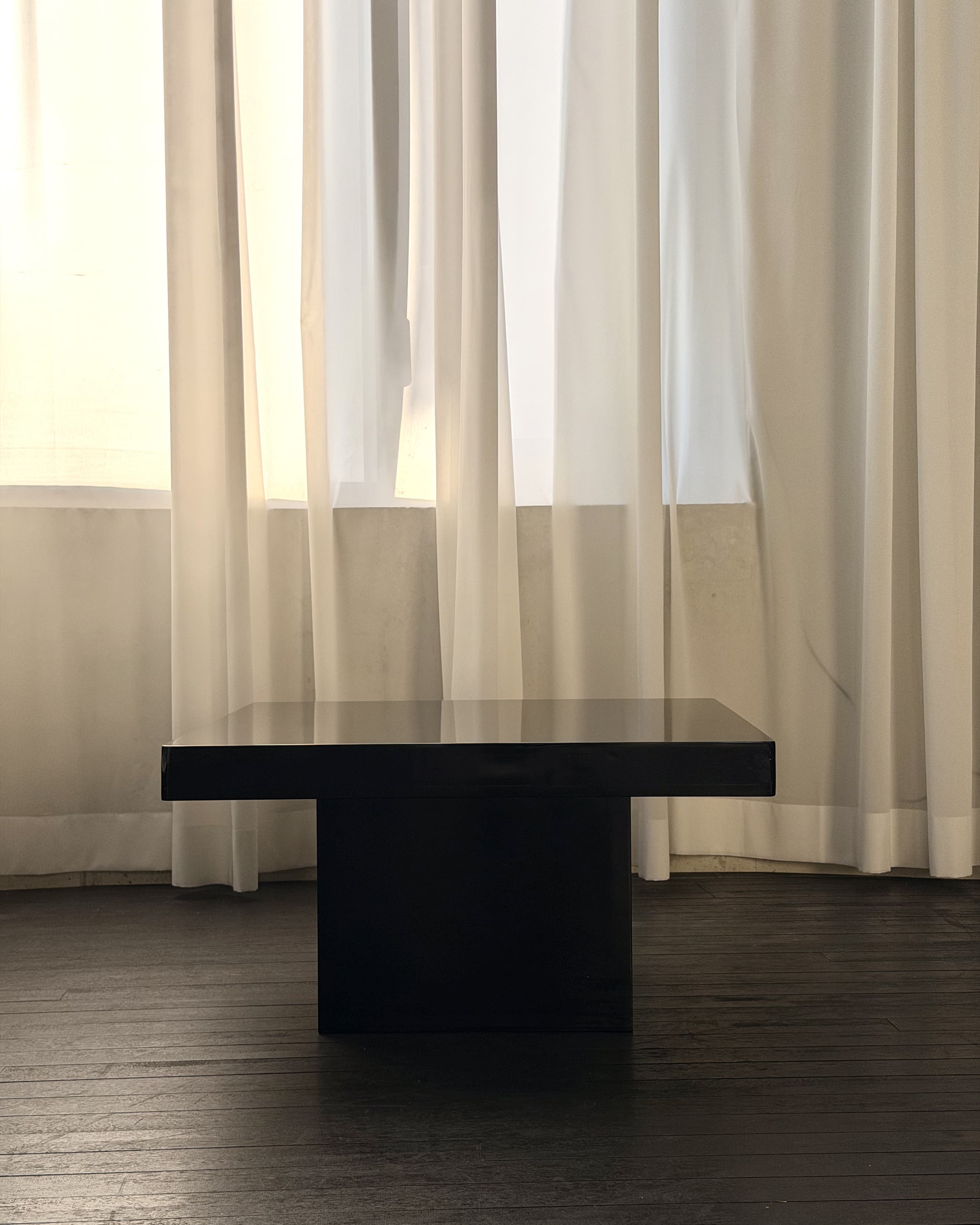 Black Coated Table — 2
