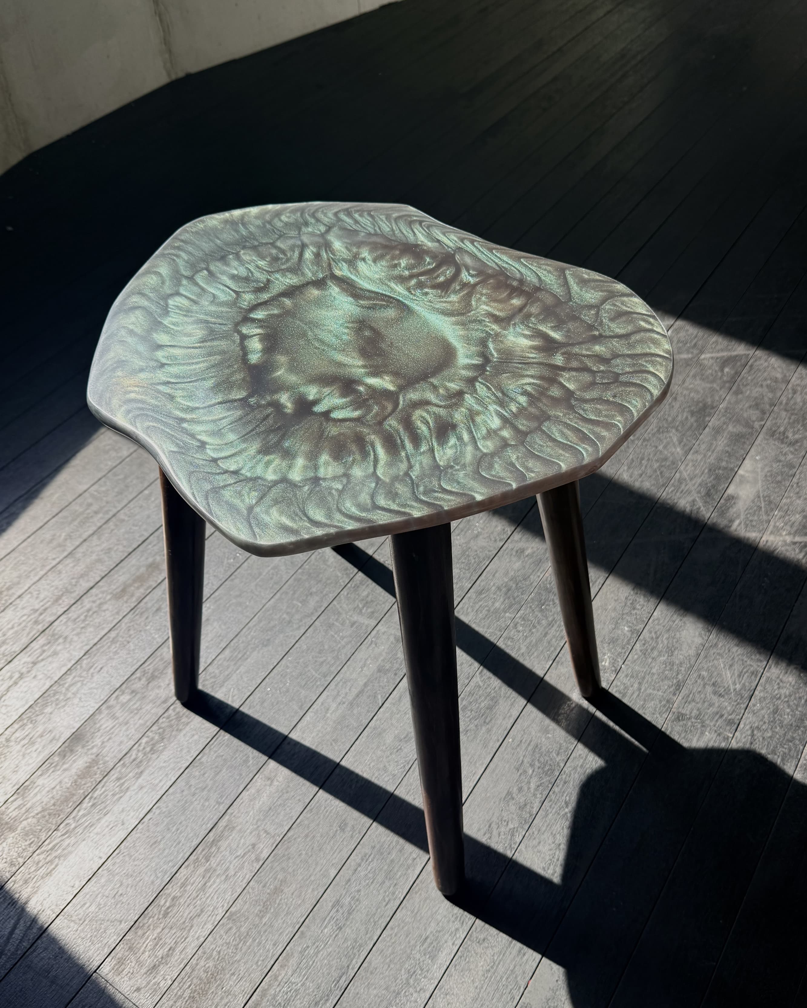 Deep Green Resin Table