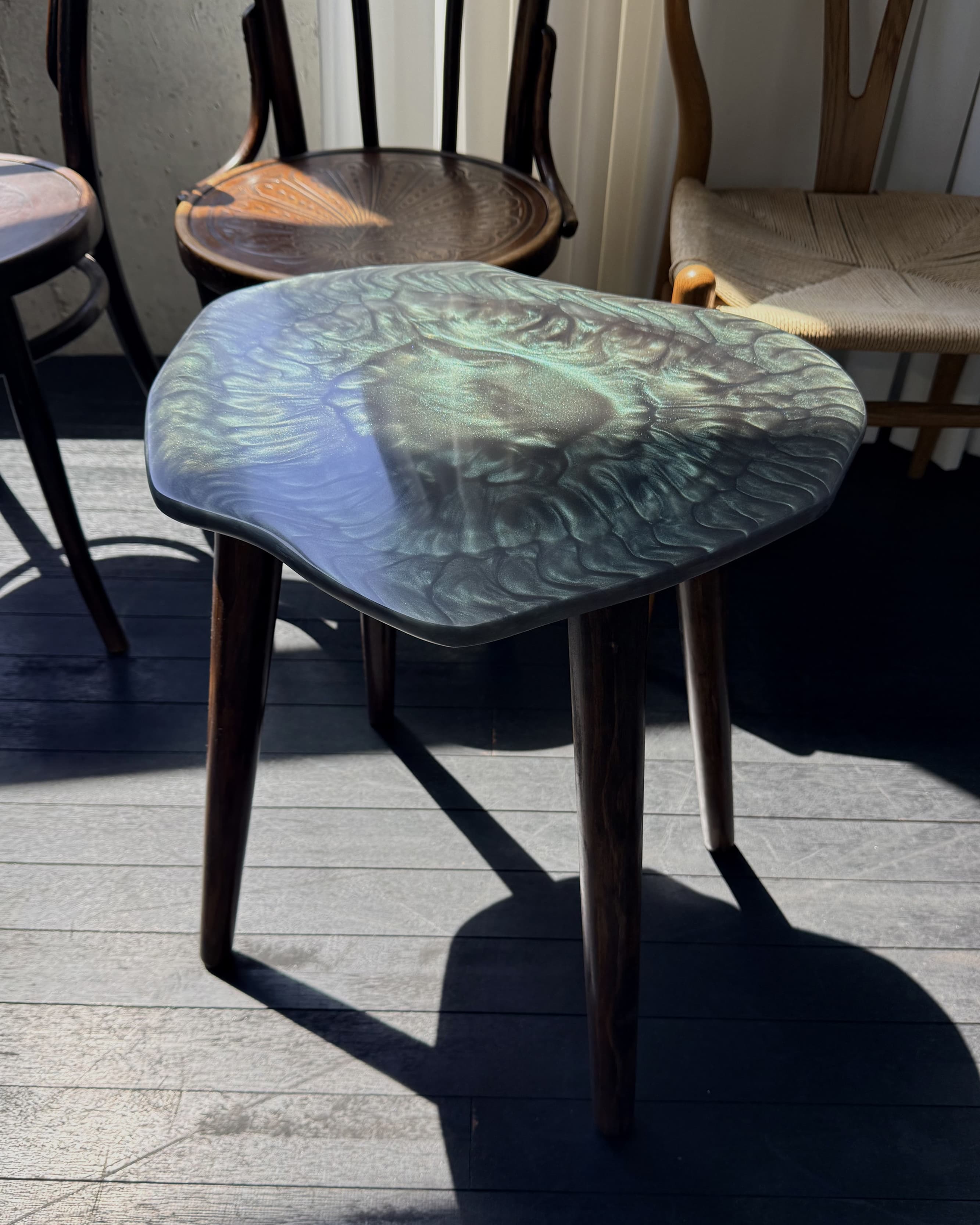 Deep Green Resin Table — 3
