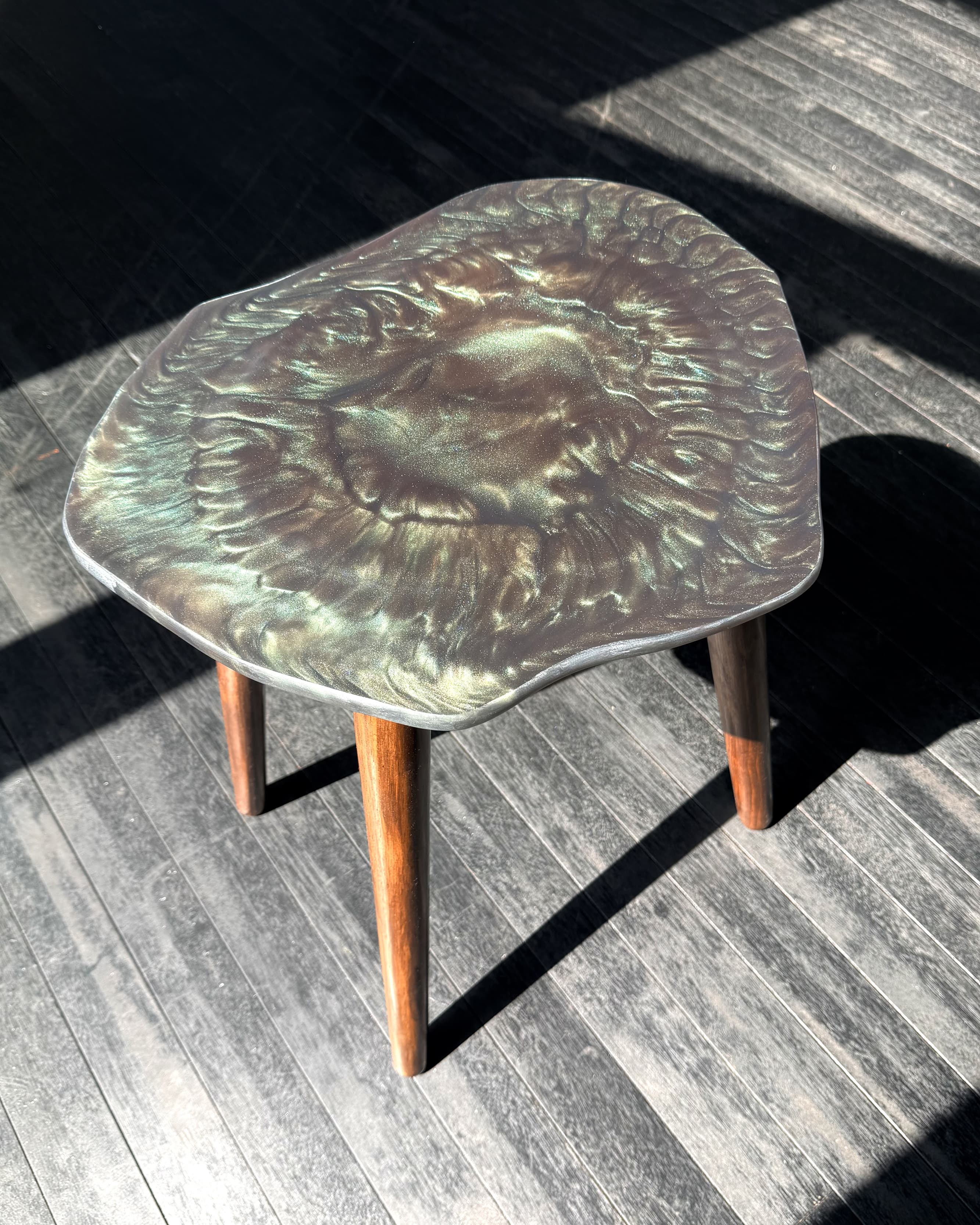 Deep Green Resin Table — 4