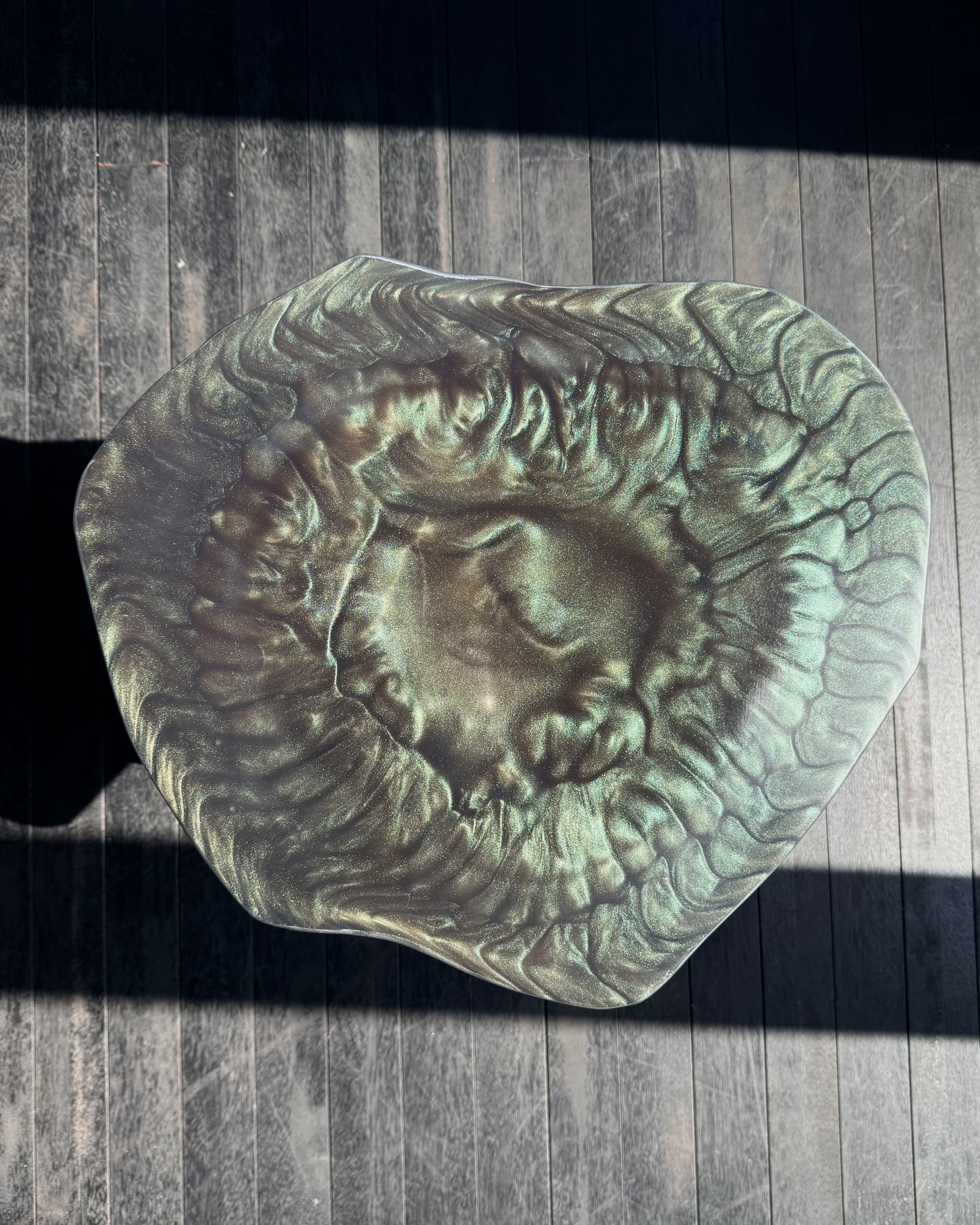 Deep Green Resin Table — 5