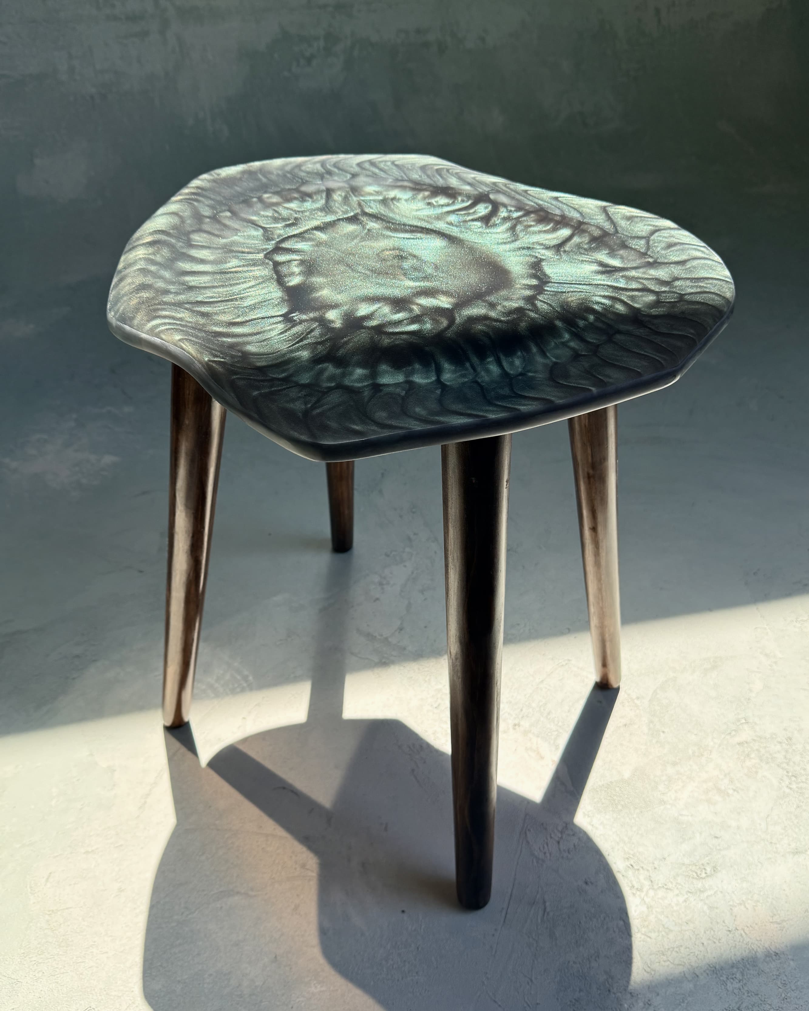 Deep Green Resin Table — 6