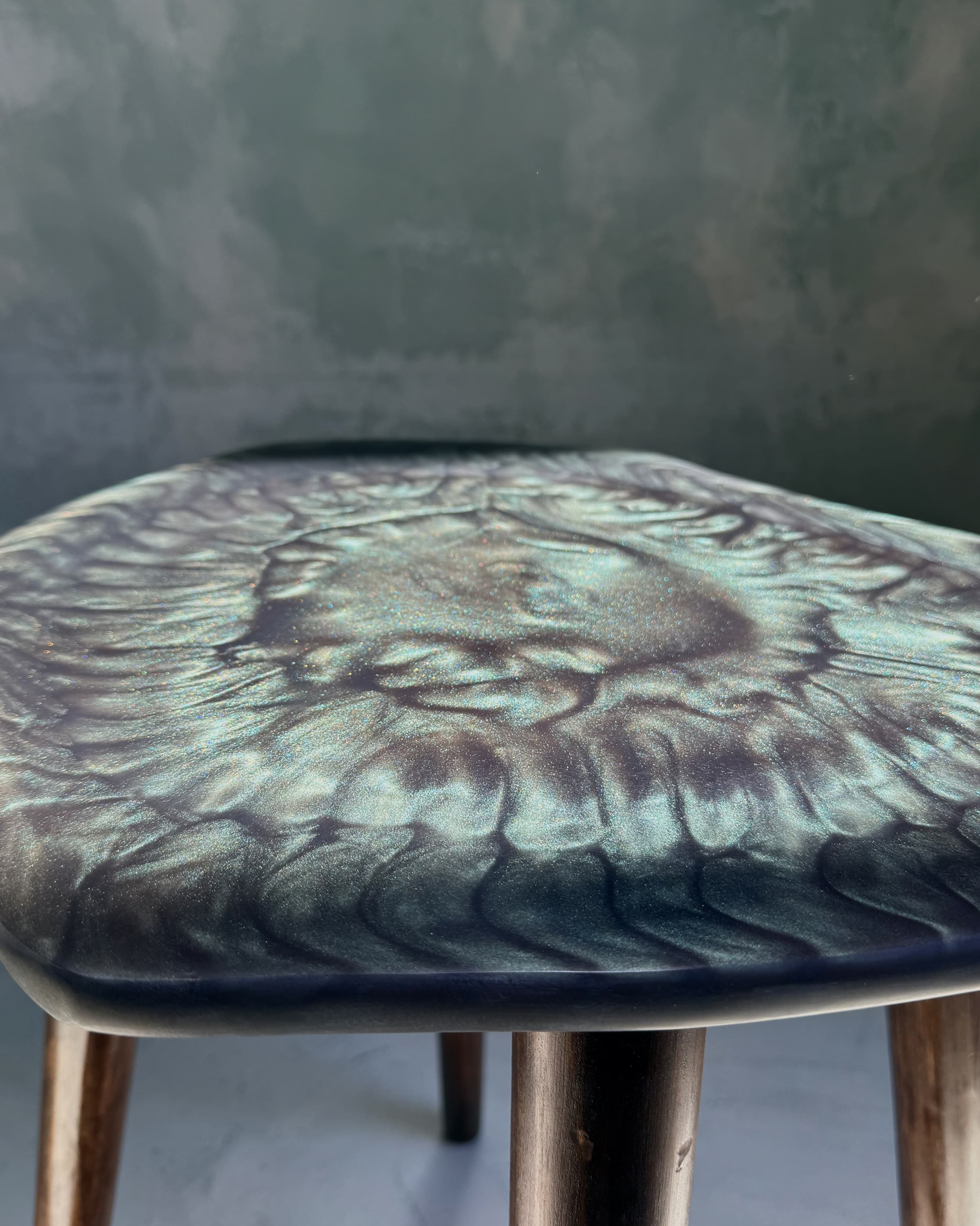 Deep Green Resin Table — 7