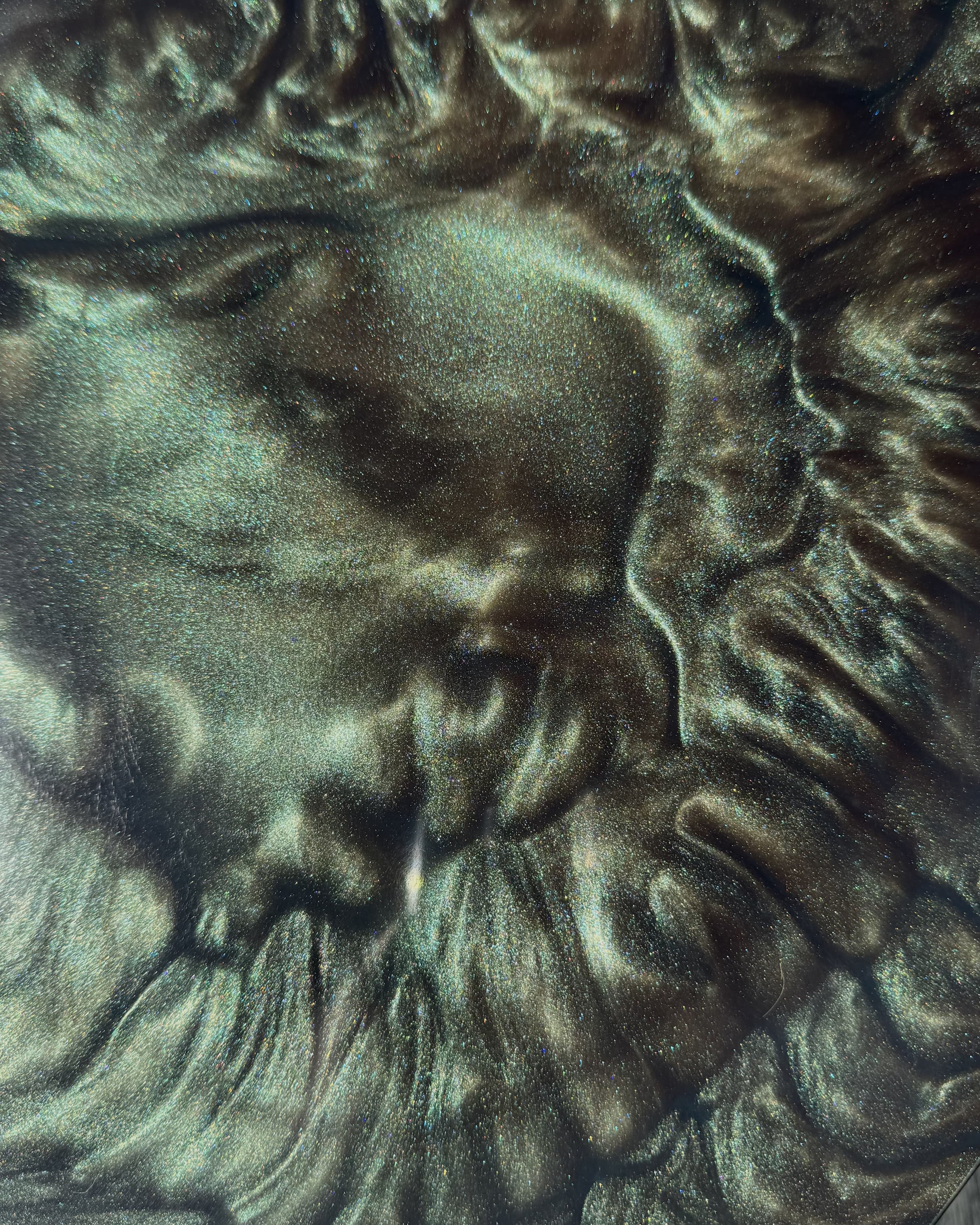 Deep Green Resin Table — 9