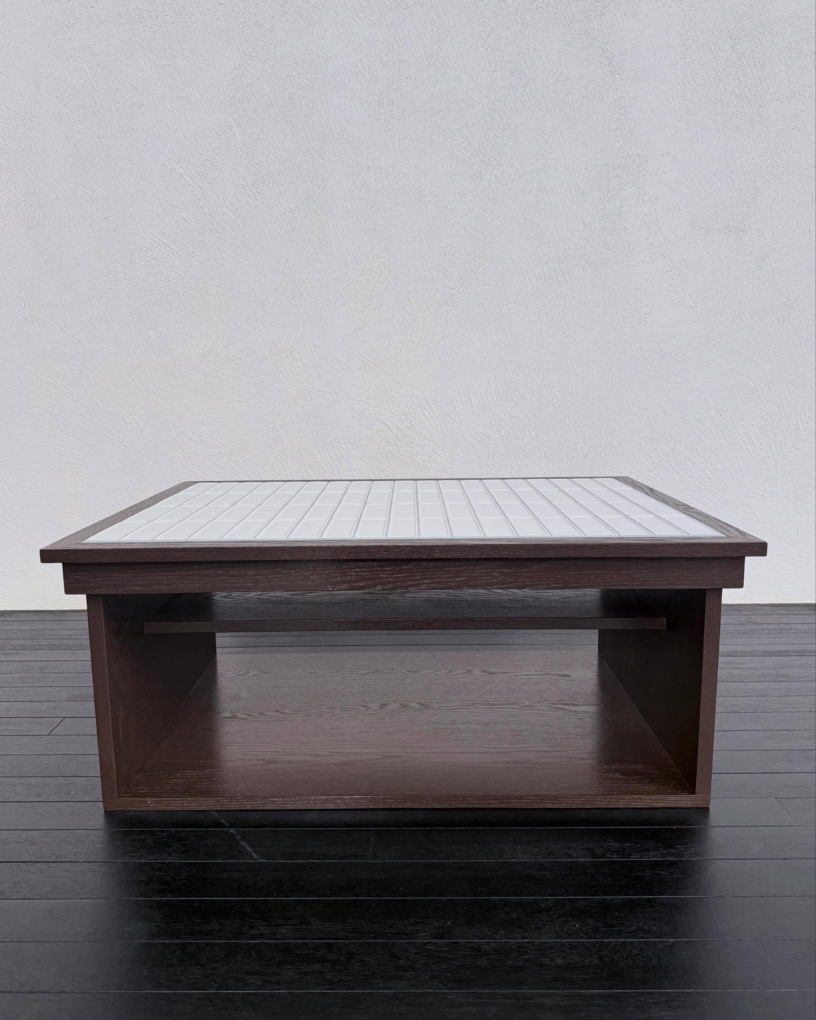 Red Brown Tile Table — 3