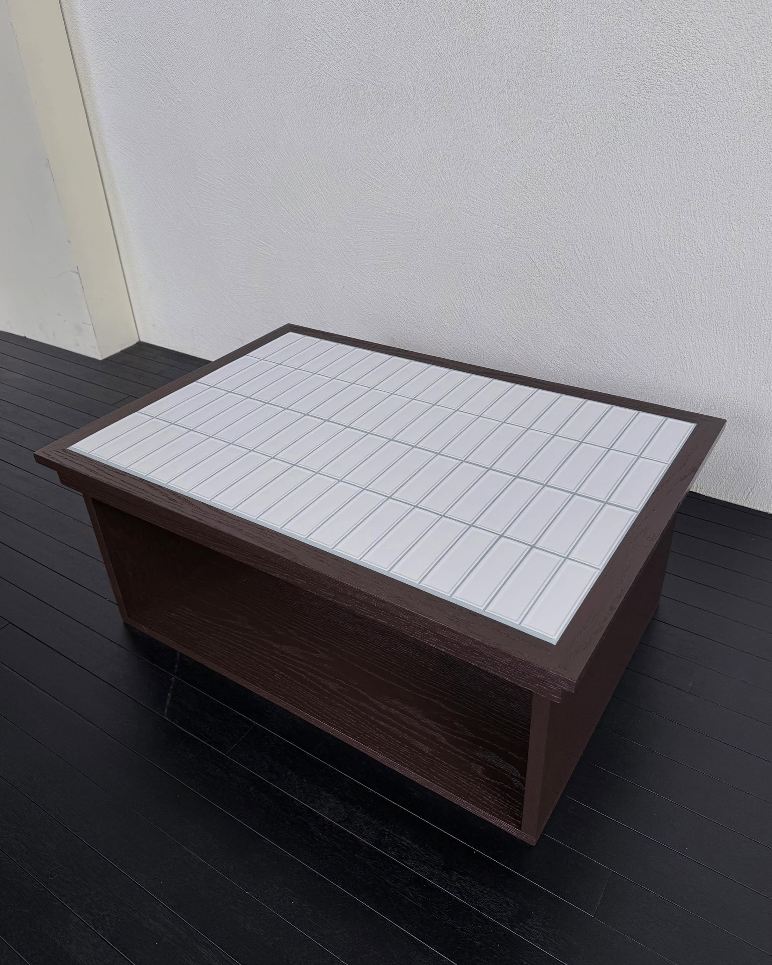 Red Brown Tile Table — 5