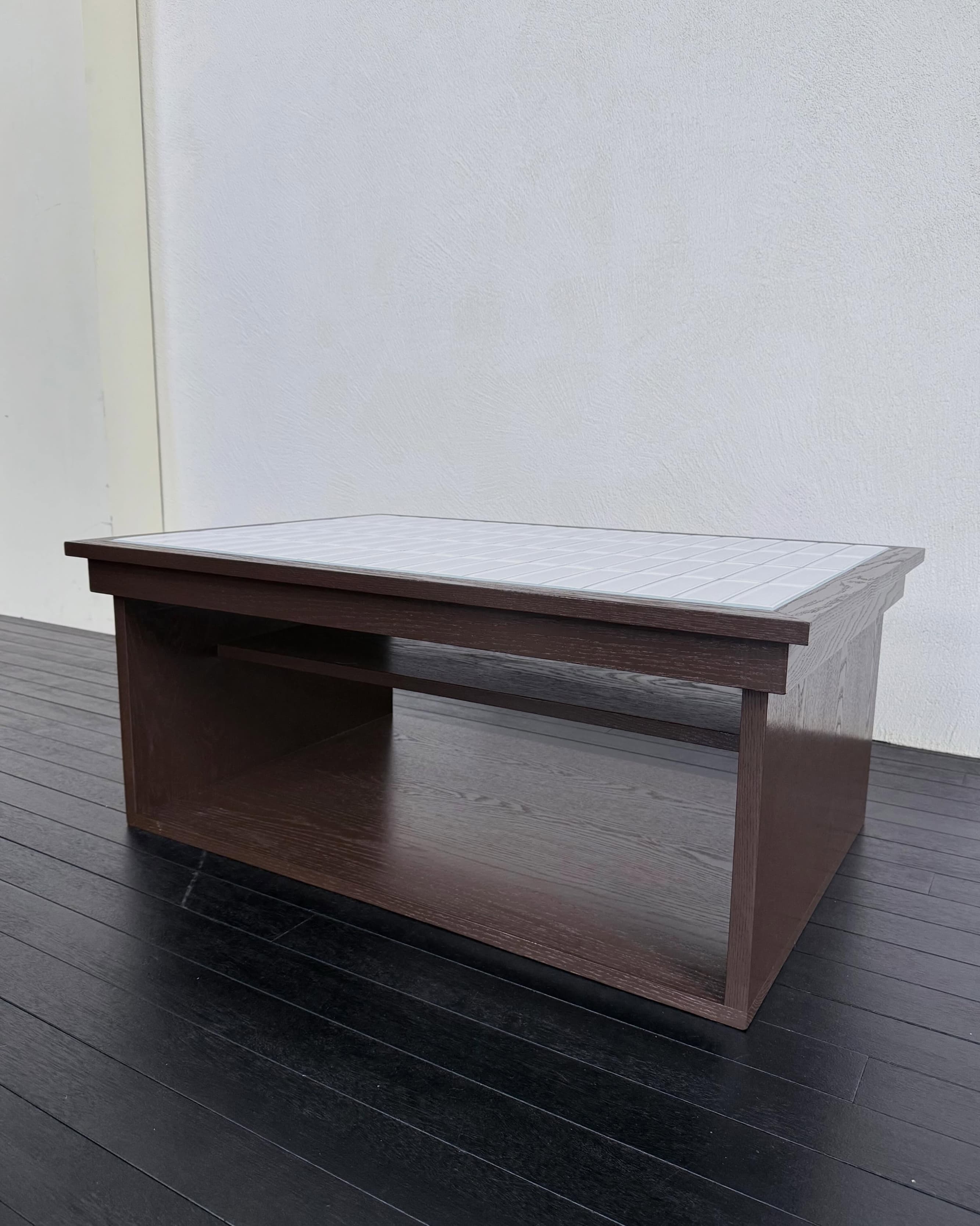 Red Brown Tile Table — 8