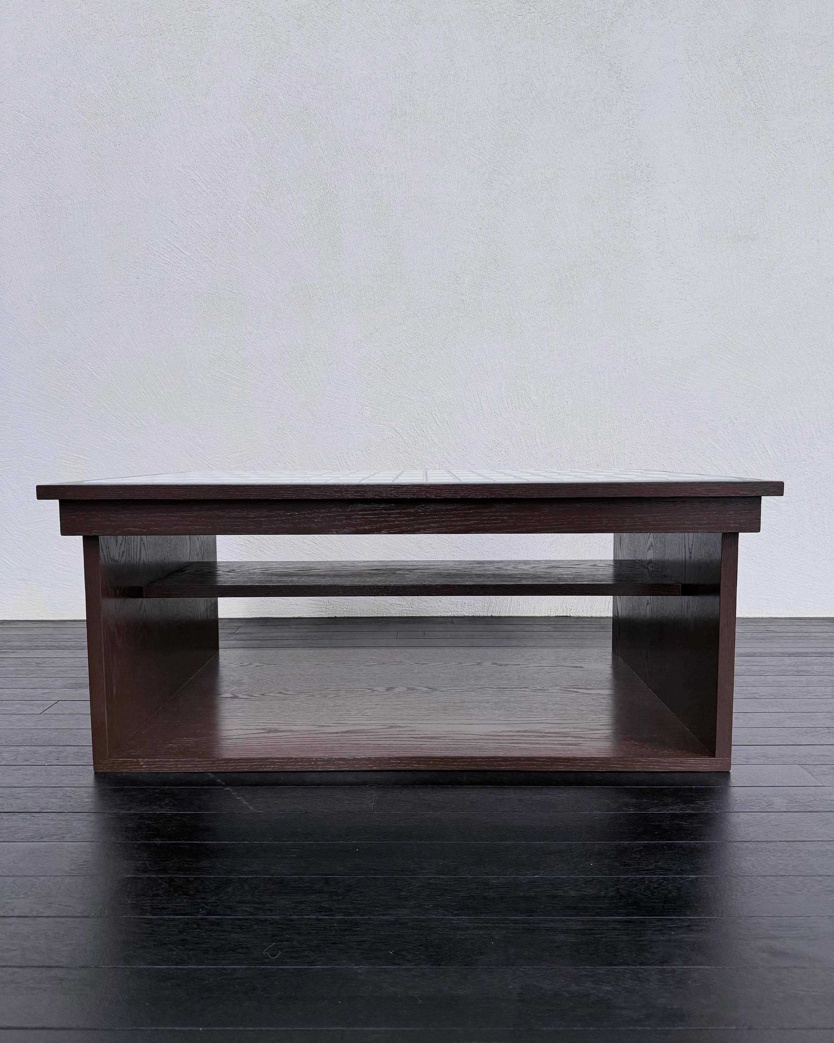 Red Brown Tile Table — 9