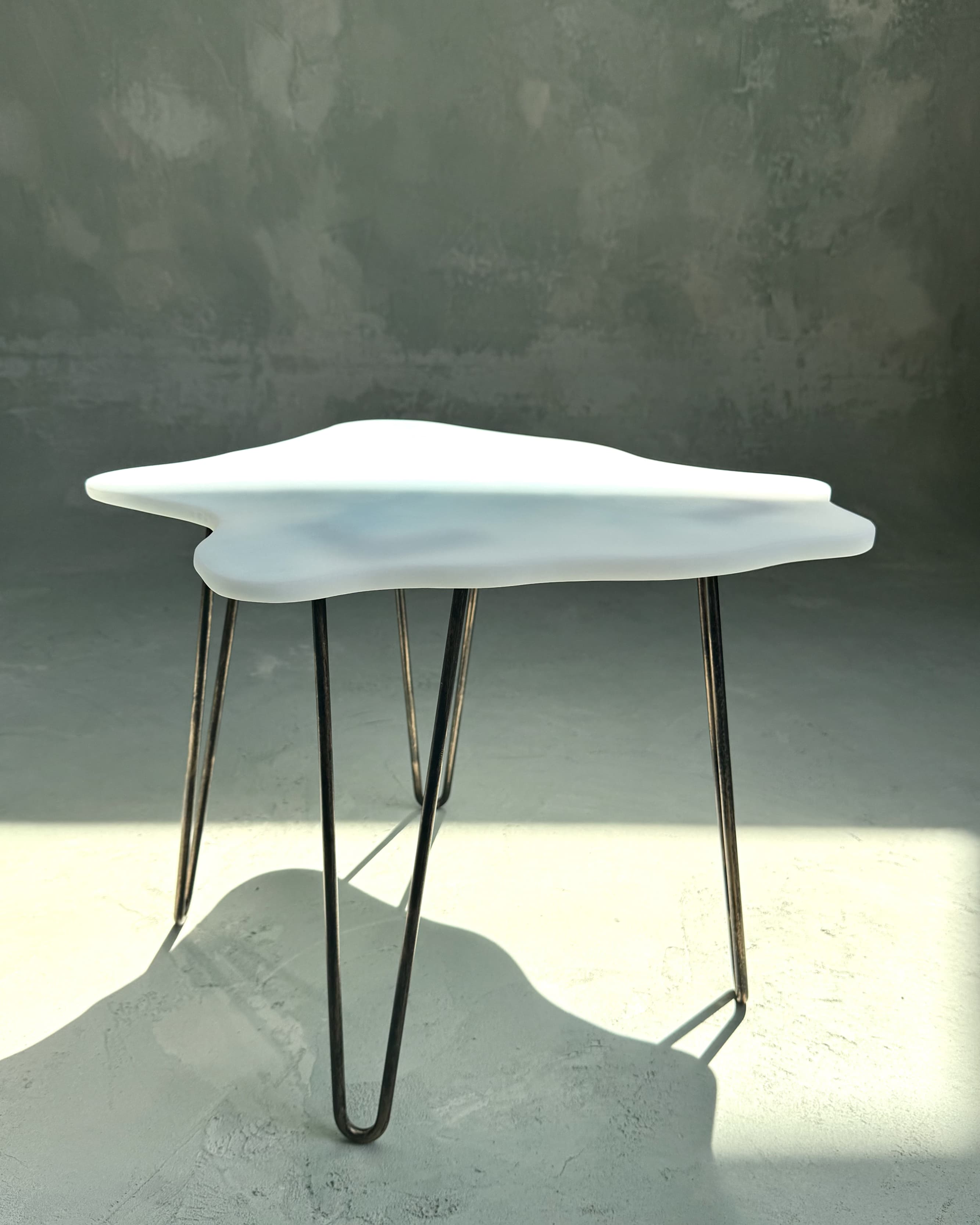 White Resin Coffee Table — 2