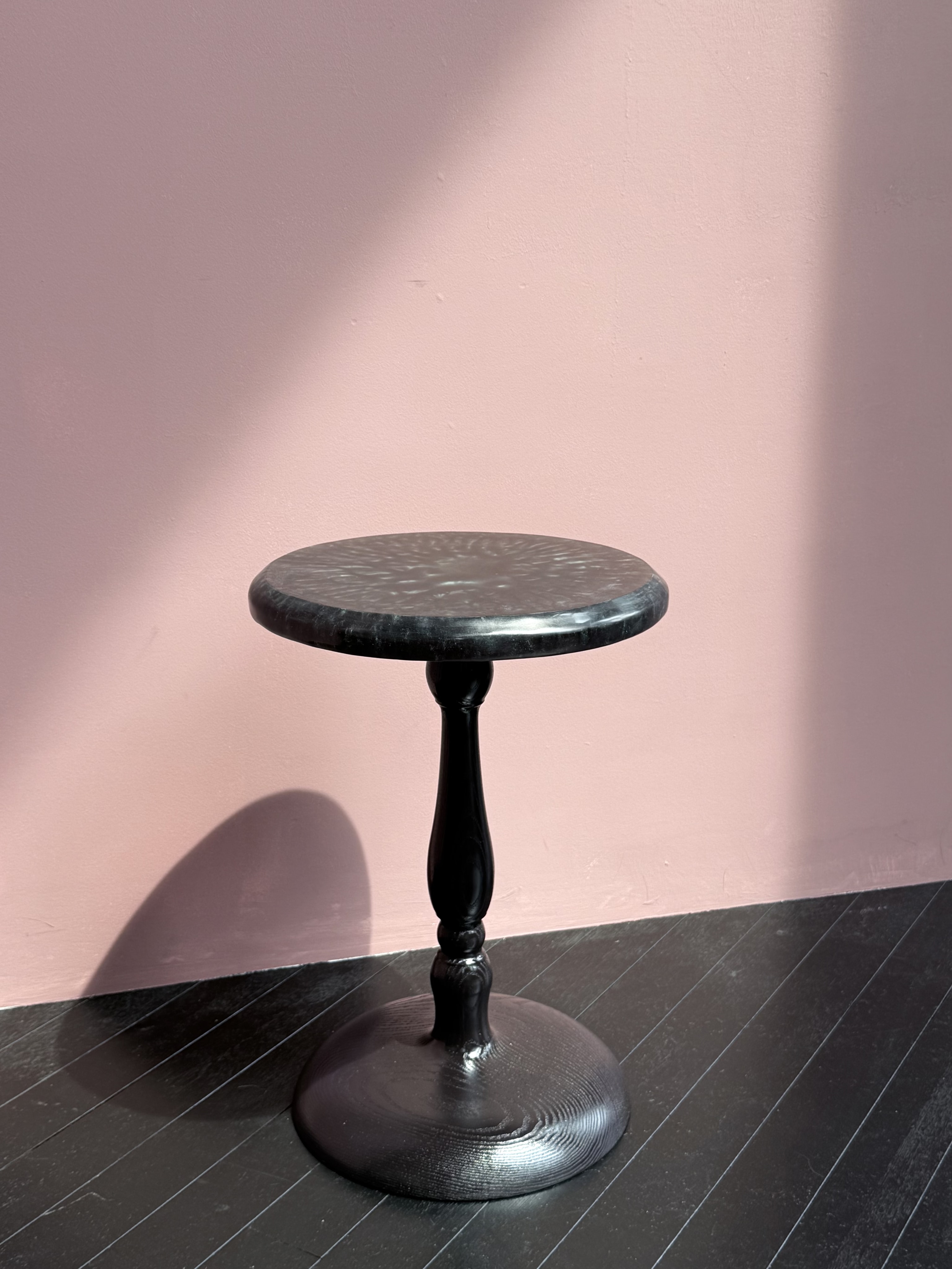 Black & Deep Purple Resin Side Table